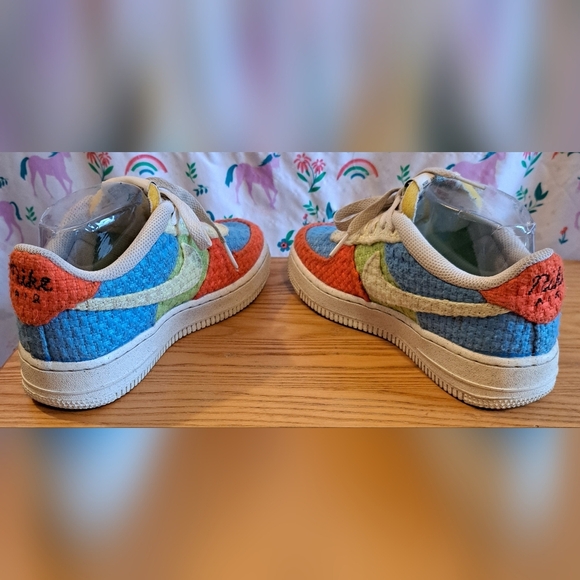 Nike Air Force One LV8 Next Nature GS Hemp Edition Multicolor Sneaker Shoe SZ 6 - Picture 4 of 11